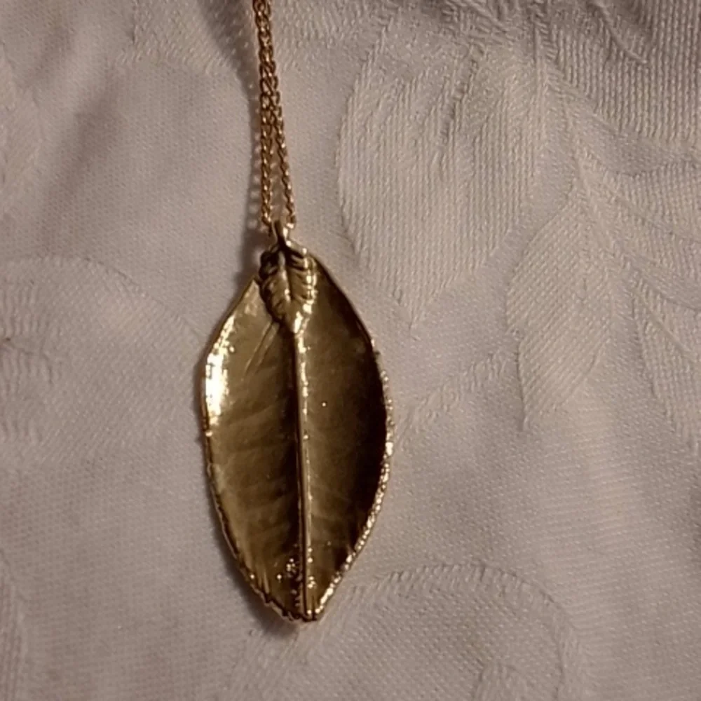 Lot of Three Necklace Gold Filled 925 Vermeil Leaf Gold Tone Overlay - Picture 5 of 8